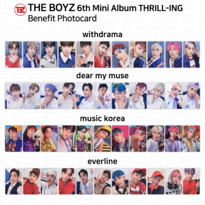 The Boyz 6th Mini Album Thrill-ing Photocard MK DMM Withdrama