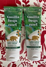 BATH AND BODY WORKS VANILLA BEAN NOEL CREAM 2022 , 8 OZ, LOT OF 2 BOTTLES, NEW