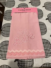 Simply Southern Pink Boss Babe Kitchen Towel