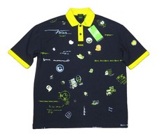 Hugo Boss Men's Navy Piraxart All Over Graphic Relaxed Fit S/S Polo Shirt