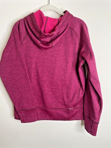 Adidas Hoodie Long Sleeve Sweatshirt Violet Pink Fuchsia Youth Medium 12-14 - Picture 7 of 11