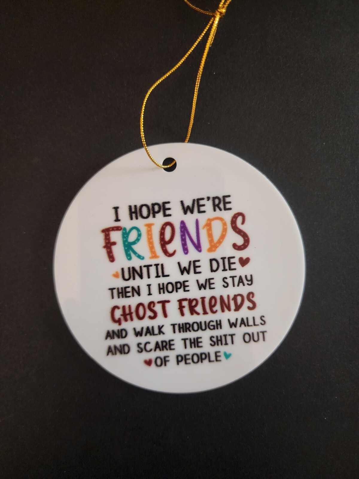 Christmas Ornament  Friend's Ghost Friends , Car Mirror  Stocking Stuffer Gift