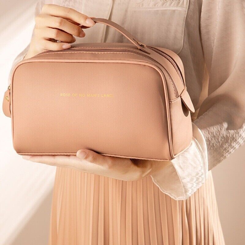 Cosmetic Case Storage Box Travel Organizer Pouch~Toiletry Portable PU Makeup Bag