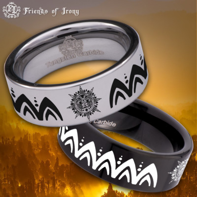 Aztec Sun Style 2 Tungsten Carbide Ring