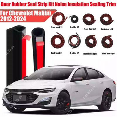 For Chevrolet Malibu Door Rubber Seal Strip Kit Noise Insulation Sealing Trim