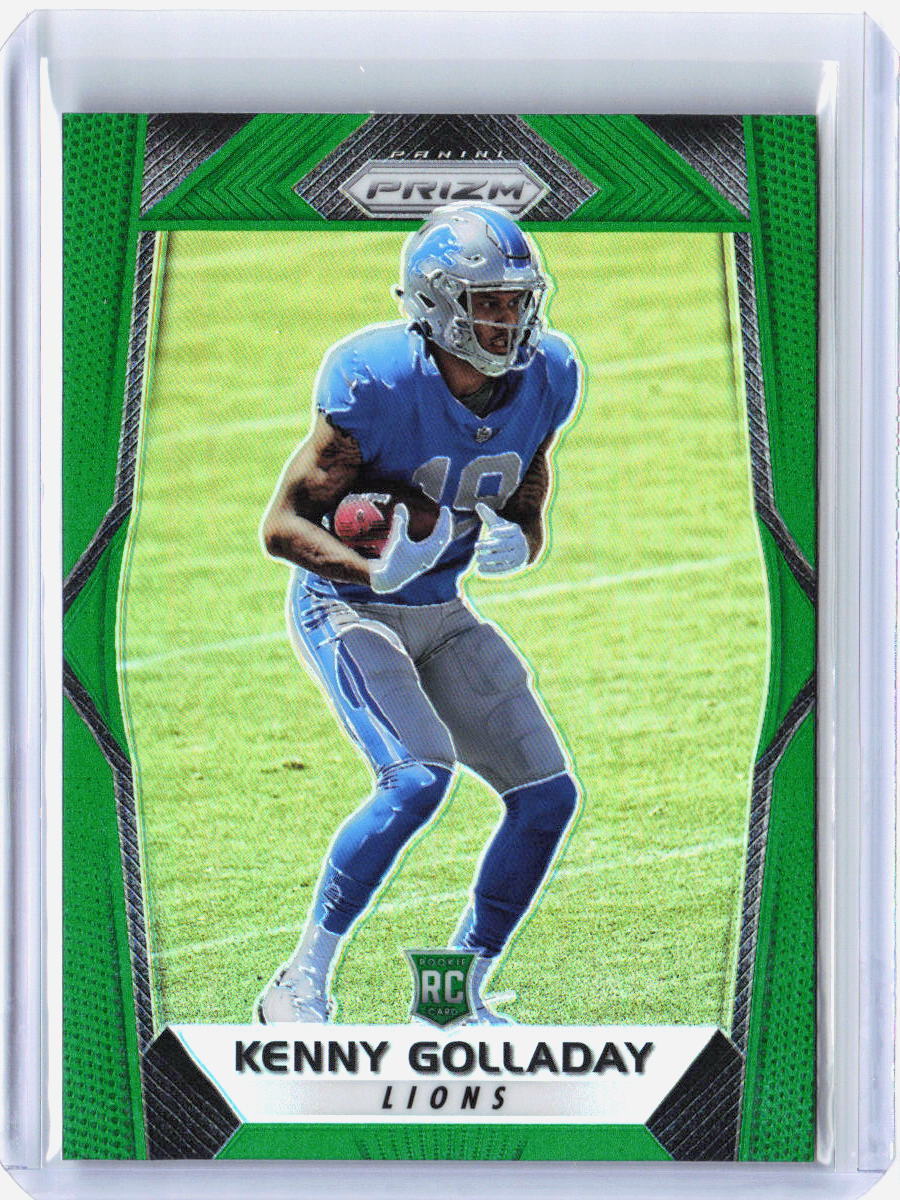 2017 Panini Prizm #283 Kenny Golladay Prizm Green Rookie RC Refractor
