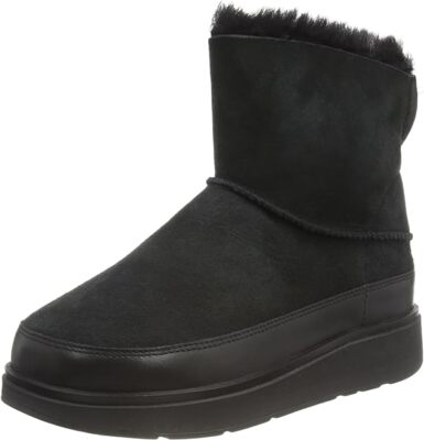 Fitflop Damen Gen-ff Ultra-Shearling Schwarz Mini Stiefeletten