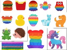 Popit Fidget Toy Large Size Push Bubble Stress Relief Kids Games 40 styles, USA