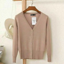 Ladies Womens Cardigan Long Sleeve Knitted Top Outwear Cardigans Plus Size 8-24