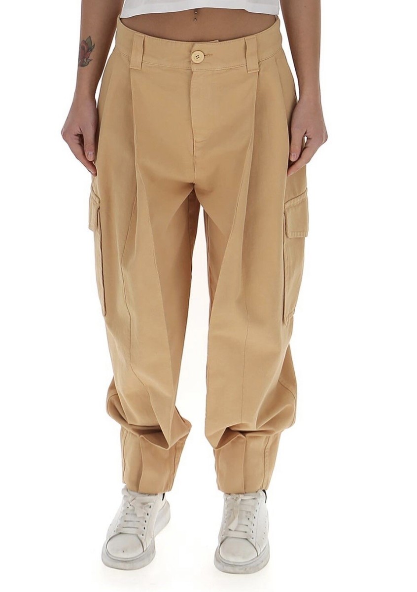 【DISCERNMENT】Chloe Padding Cargo Pants See by Chloe Tapered Cargo Pants 100% Cotton New With Tags