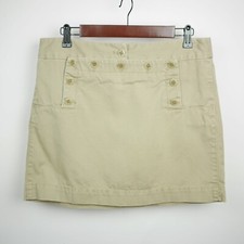 J. CREW Women's 10 - Khaki beige classic twill casual skirt A-line above knees