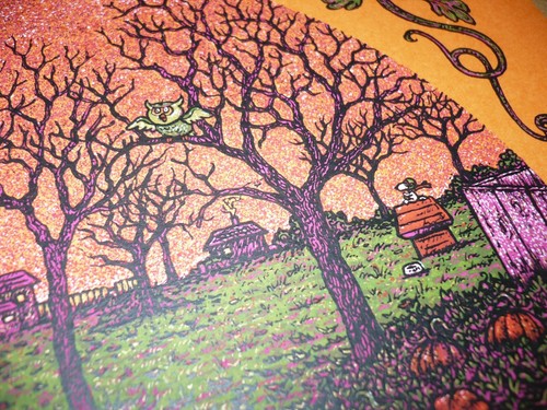 Marq Spusta print It's the Great Pumpkin Charlie Brown ORANGE snoopy Peanuts - Picture 3 of 4