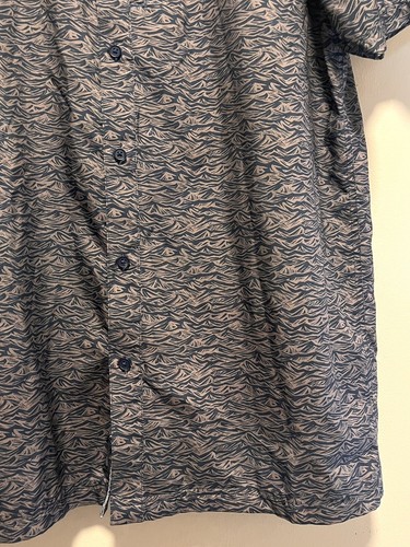 COSTA DEL MAR Hybrid Fishing Shirt Blue Waves Men’s Large Vented Short Sleeve - Picture 6 of 18