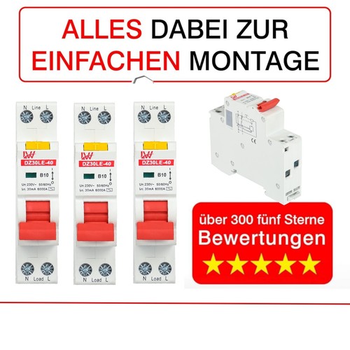 10-25A 30mA FI/LS-Schalter Leitungsschutzschalter Fi-Schalter Kombination RCBO - Bild 3 von 23