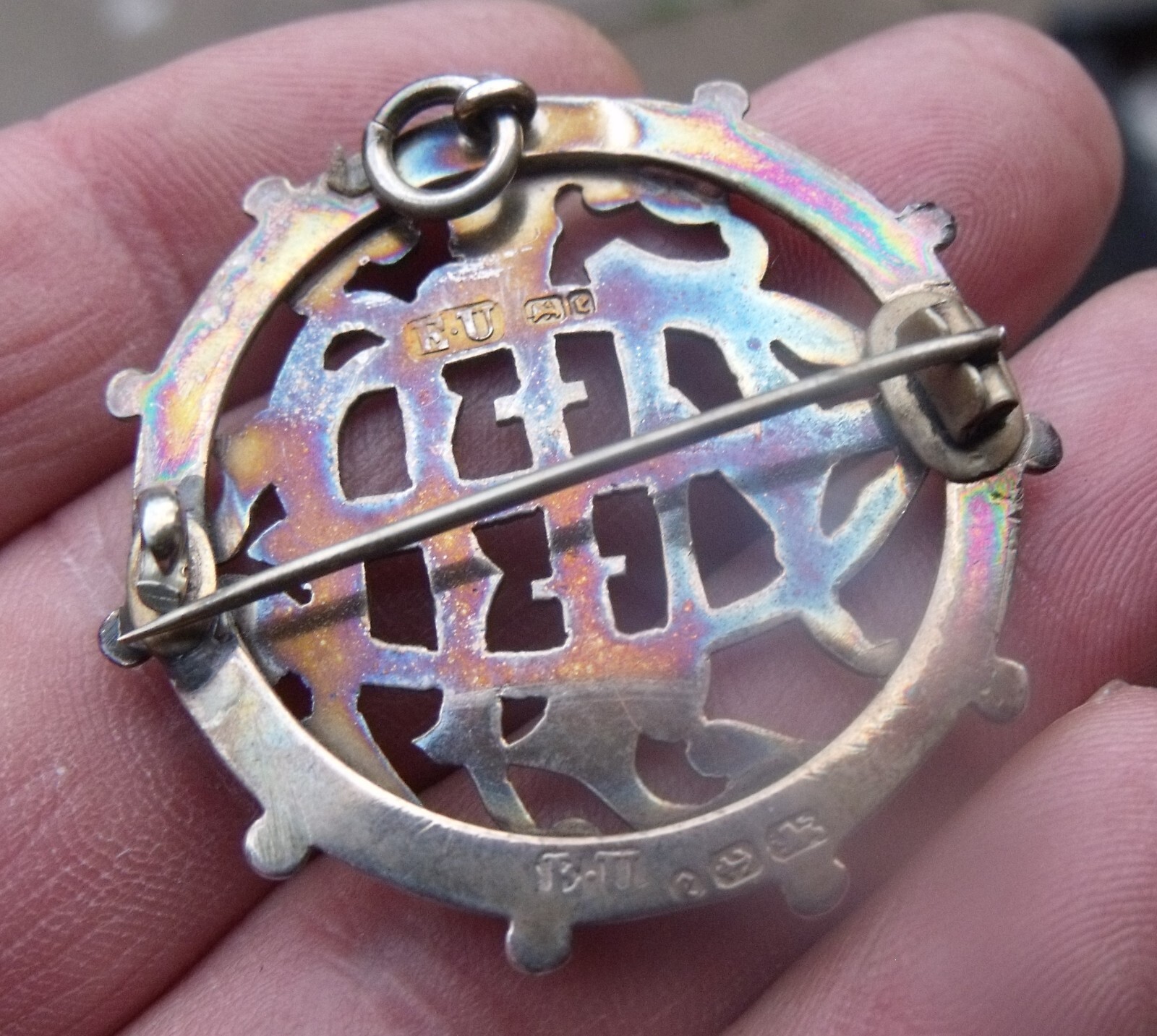 ANTIQUE STERLING SILVER BIRMINGHAM 1879 PUZZLE NAME BROOCH, PENDANT. eBay