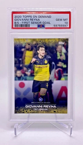 2020 Giovanni Reyna Topps Borussia Dortmund Rookie Card PSA 10 GEM MINT USMNT 1Z