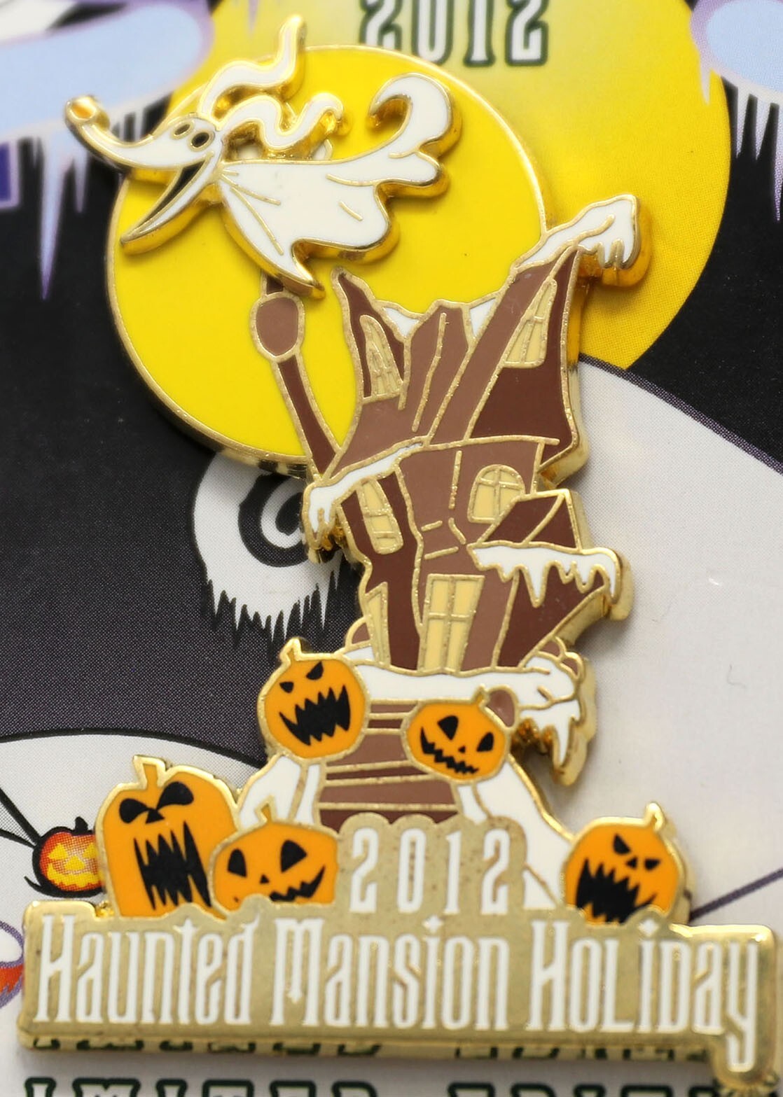 Unused Haunted Mansion Holiday 2012 Nightmare Before Christmas Zero Pin