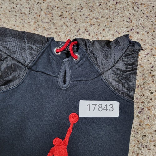 Nike Air Jordan Hoodie Boys Small Black Red Jumpman Sweatshirt Sweater Kid READ* - Picture 12 of 12