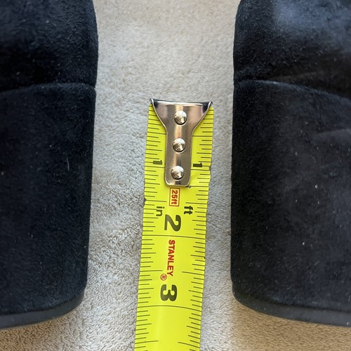 Sam Edelman Thora Bota Negra Gamuza Hasta la Rodilla Tacón Bloque Cremallera Lateral Mujeres 5.5 - Imagen 13 de 17