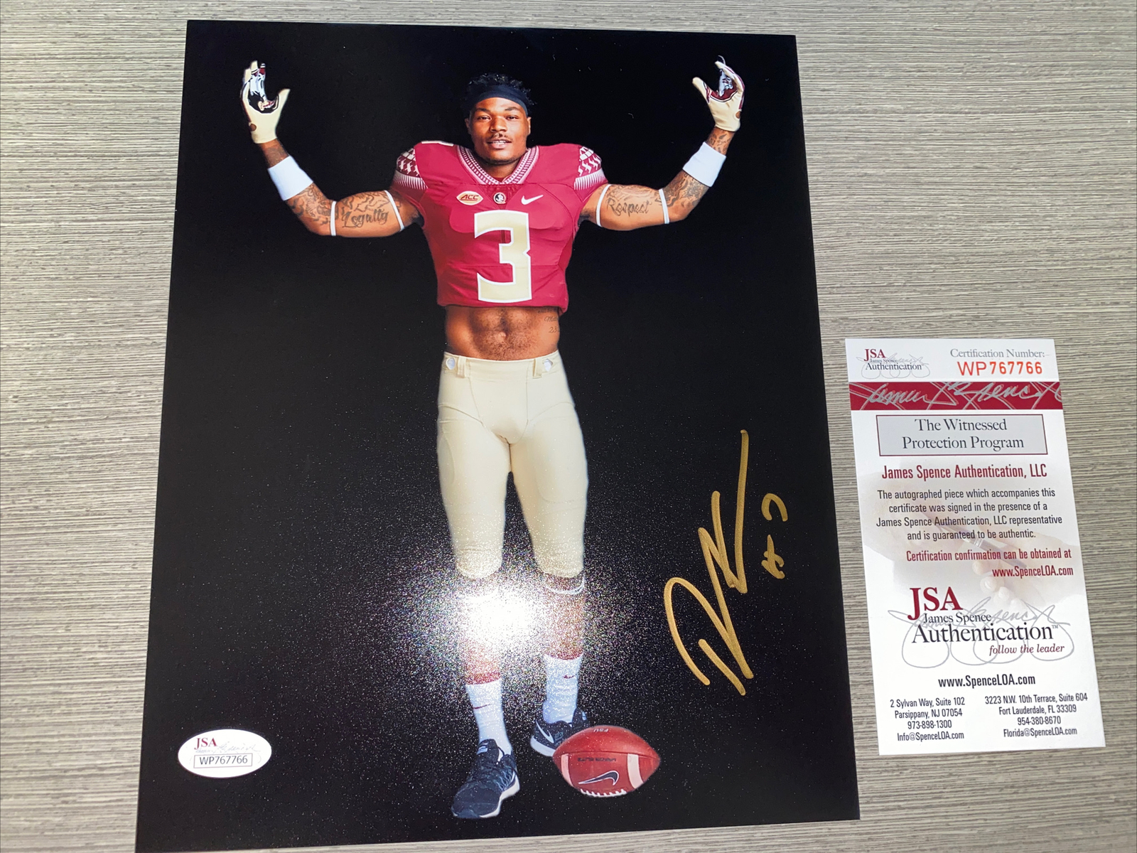 Derwin James Autographed Signed Florida State Seminoles Photo 8x10 JSA Certified Chargers 
