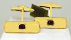 Gold *Brand New * Free Shipping* Genuine 1.22 Cts Garnet Cufflinks 14k Yellow