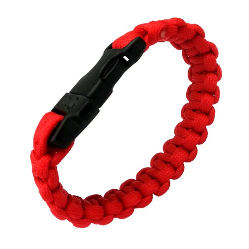 Nuevo Paracord Paracaídas Cordón Emergencia Supervivencia Senderismo Pulsera Color Rojo - Imagen 5 de 5