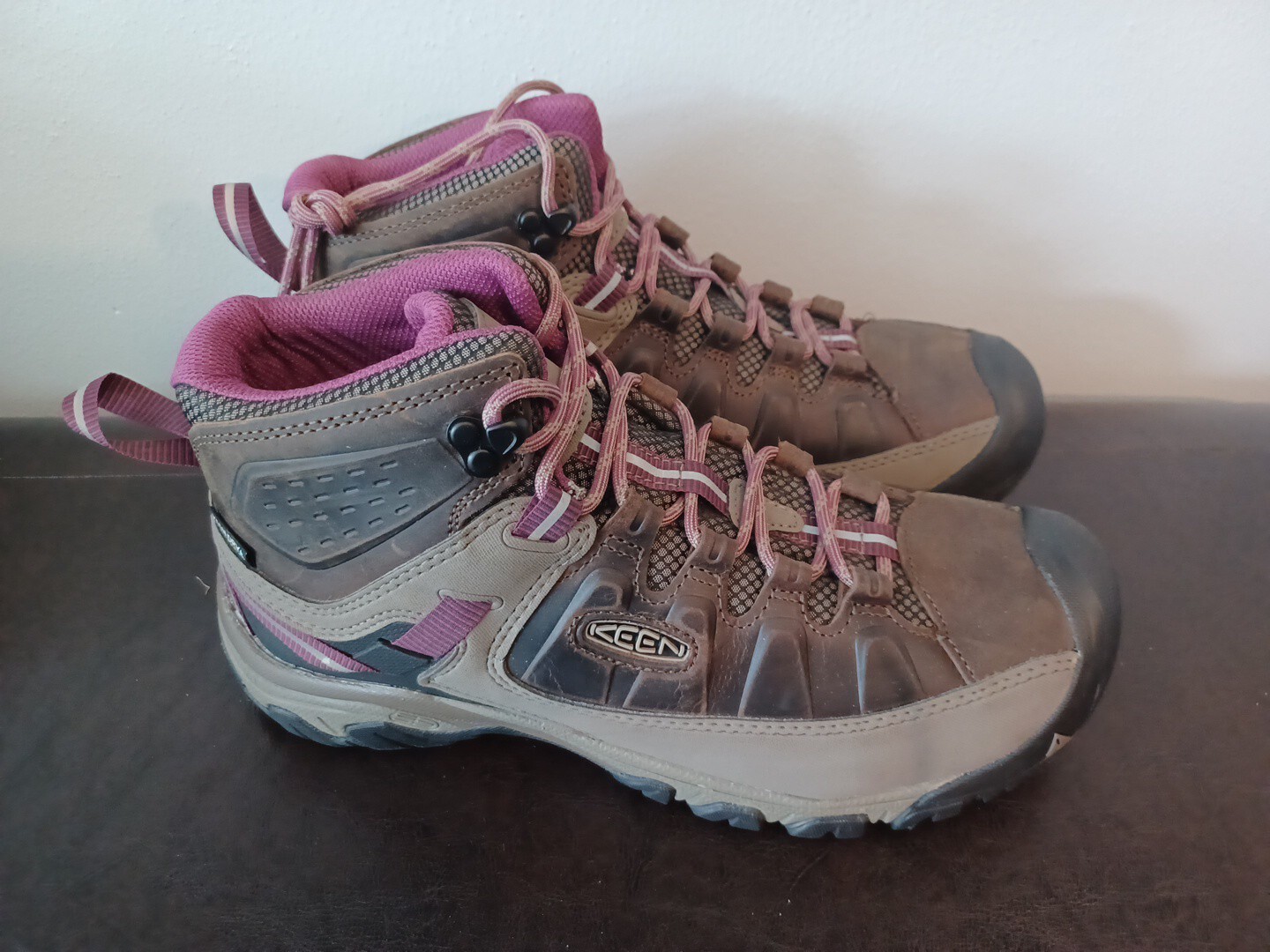 Scarpe da trekking KEEN Ridge Flex Mid impermeabili sneaker stivali donna 11 marrone rosa