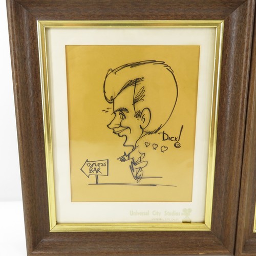 Vintage Menge 2 Universal City Studios gerahmte Kunst Karikaturen Cel Zeichnungen LUSTIG!! - Bild 2 von 10