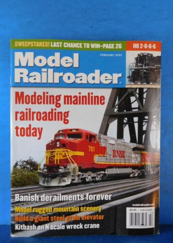 Model Railroader Magazine 2002 February Modeling mainline railroading today - Picture 1 of 1