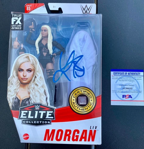 Liv Morgan WWE Elite Collection Wrestlemania Signed Action Figure PSA COA