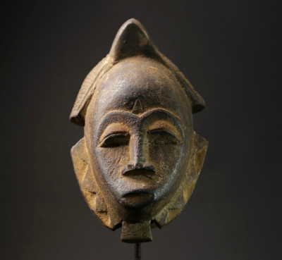 african wood mask antiques Guro Wood Hand Carved Vintage Wall Hanging-5655