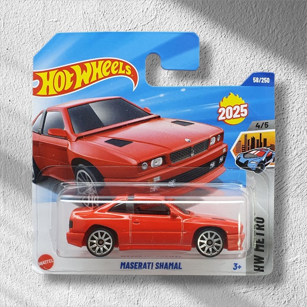 Hot Wheels Maserati Shamal 58/250 Hw Metro 4/5 Mattel Auto Rot Neu & Ovp-image