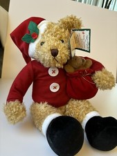 Russ Berrie Sammy Santa Claus 10" Plush Teddy Bear Vintage Christmas