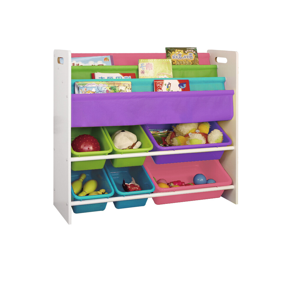 Children Kids Toy&Book Storage Rack Bookcase Bookshelf Tidy Bedroom