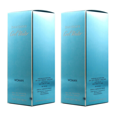 Davidoff Cool Water Women EDT - Eau de Toilette 100ml - 2x