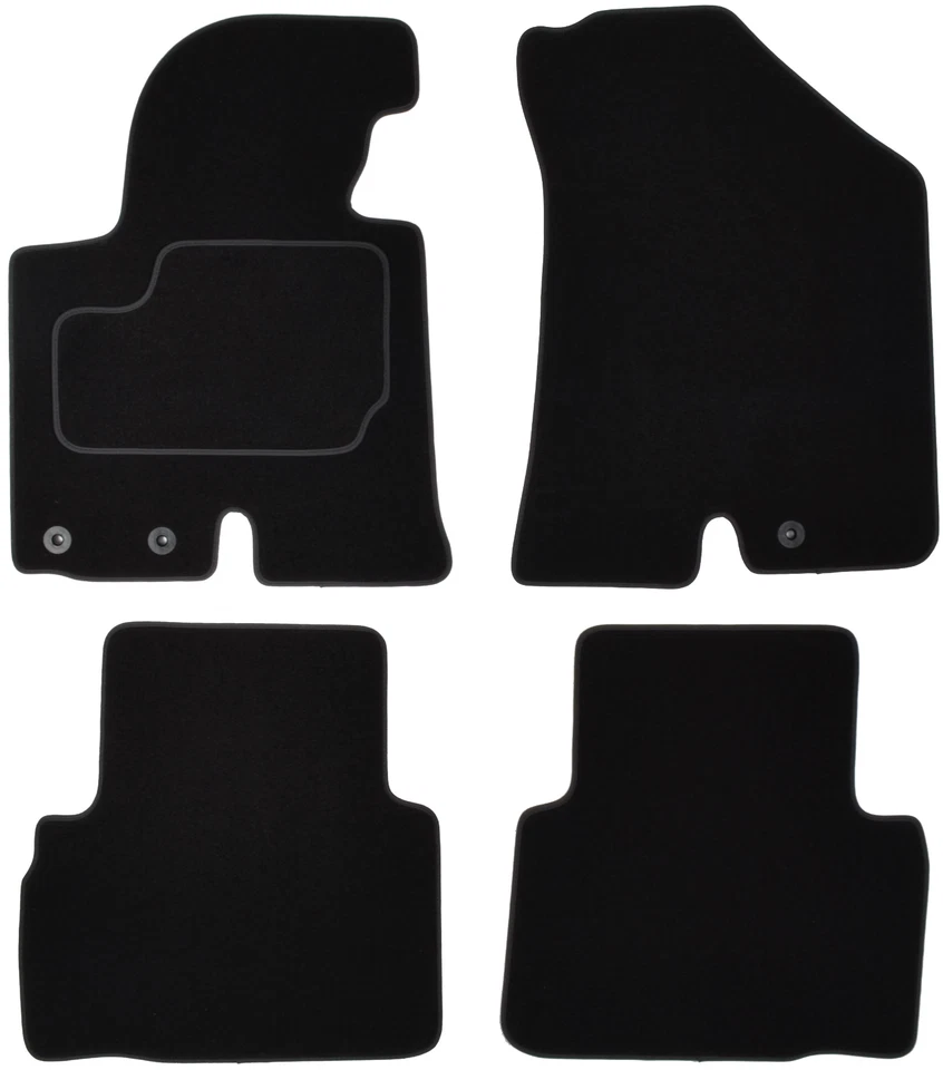 TAPIS DE SOL NOIR VELOURS SUR MESURE POUR HYUNDAI IX35 10- 4psc - Photo 1/1