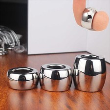 Men Stainless Steel Heavy Duty Magnetic Ball Stretcher Penis Ring Scrotum Weight