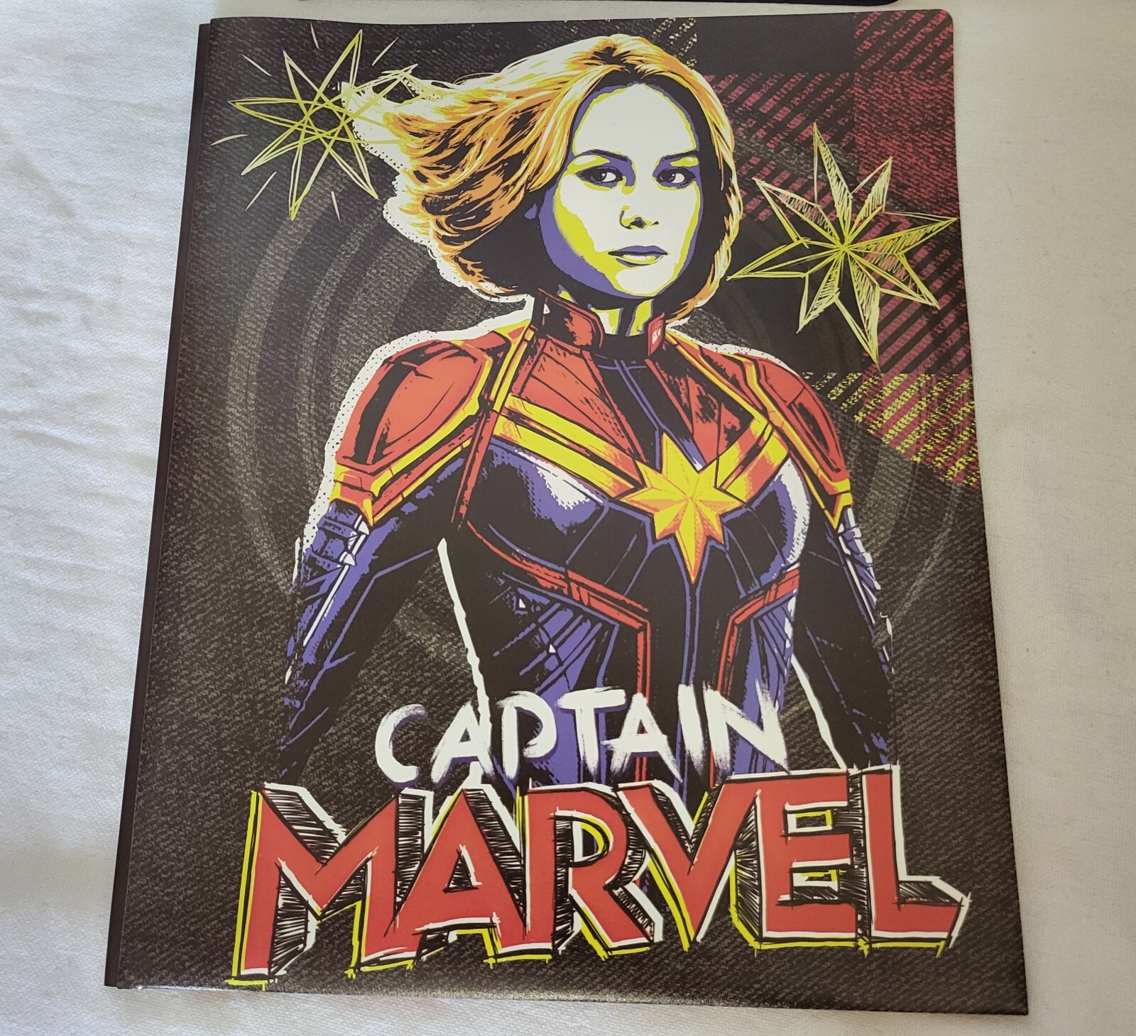 New 4 Piece Bundle Marvel Captain Marvel Spiral Notebooks and Poly ...