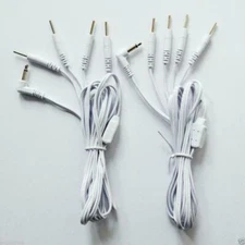 4 PCS ELECTRODE LEAD WIRES Cables for Digital Massager TENS 3.5 mm with 4 pins