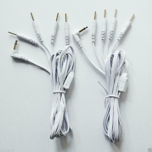 4 PCS ELECTRODE LEAD WIRES Cables for Digital Massager TENS 3.5 mm with 4 pins - 第 1/6 張圖片