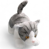Carl Dick Katze Grau Schleichend, Ca. 18Cm 3223002 Kuscheltier, PlüSchtier