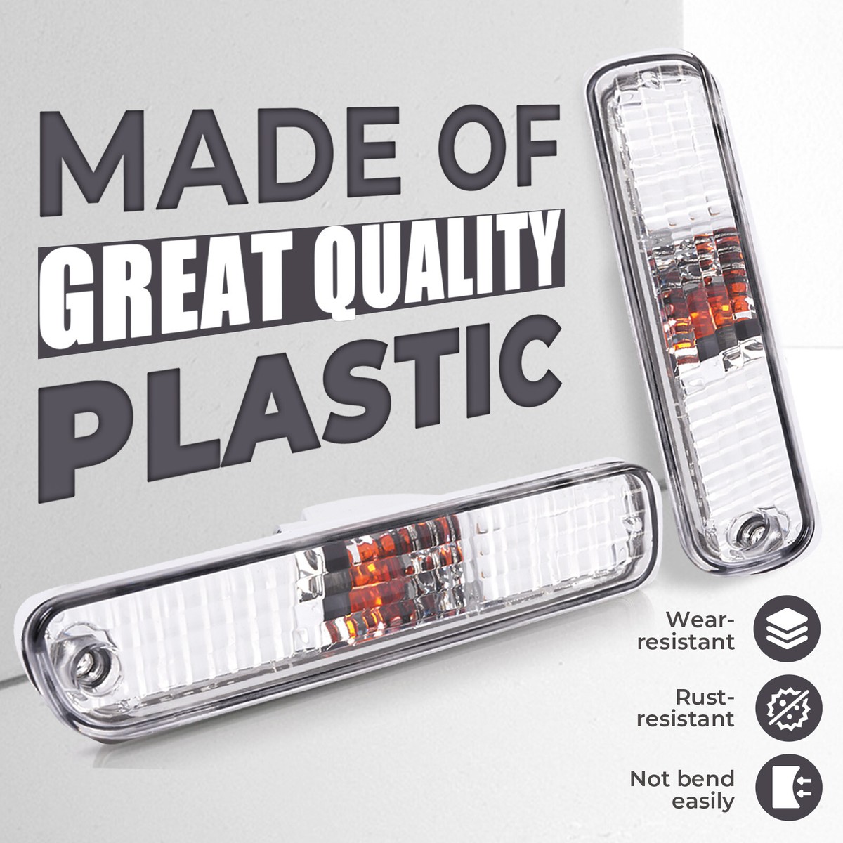 Clear Rear Bumper Side Marker Light For Honda Accord Coupe 94-02