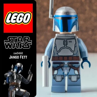 🌈 LEGO Jango Fett SW0468 Minifigure Star Wars Épisode II - Photo 1/4