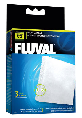 Schaumstoff / Polypatrone - Filtermatte für Fluval C2 Filter 3er Pack