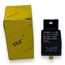 YLE Yong Lin Automotive Relay YL-314-C-12VDC - New Old Stock - 5 Pin