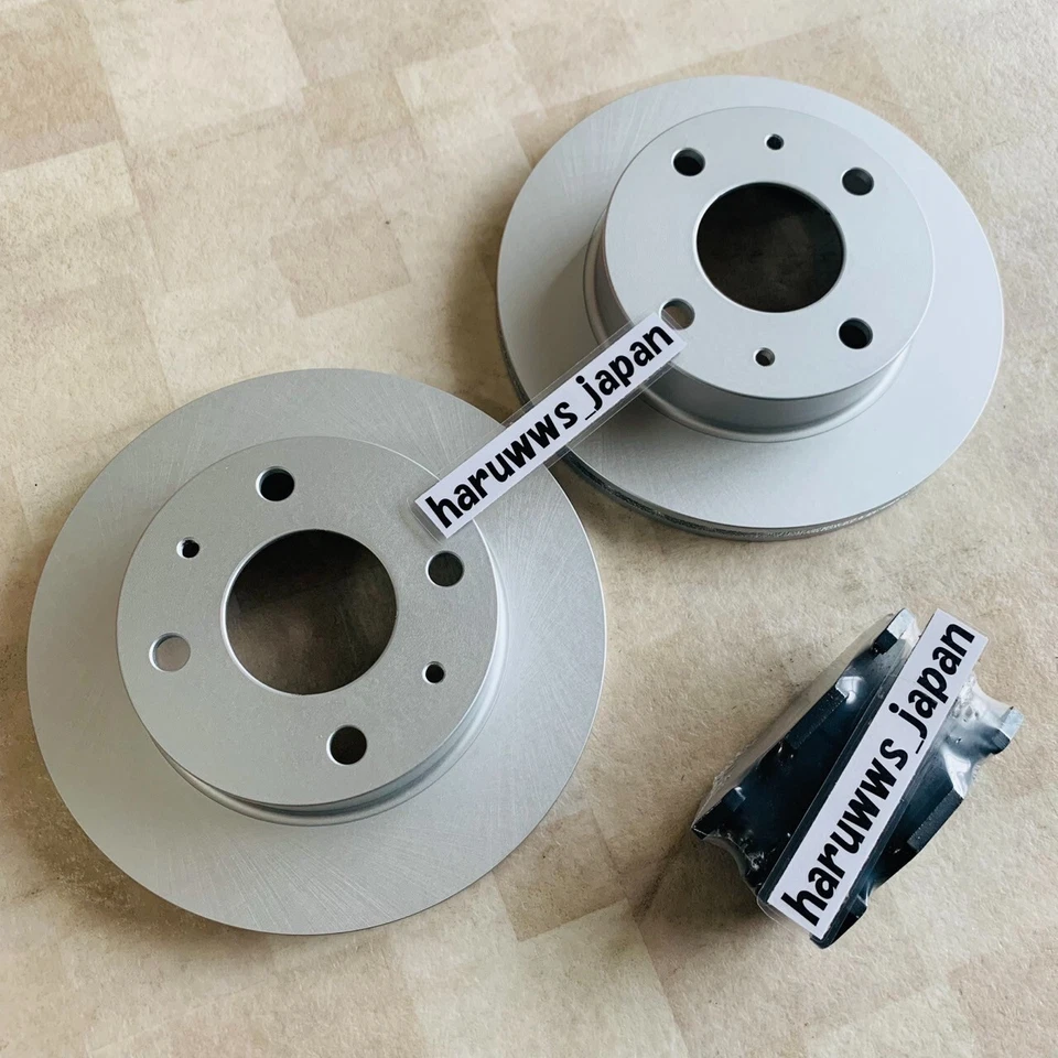 For Subaru 90-98 Sambar TRUCK VAN KS3 KS4 KV3 KV4 Front Brake Pad Rotor R&L Set - Image 2 of 4