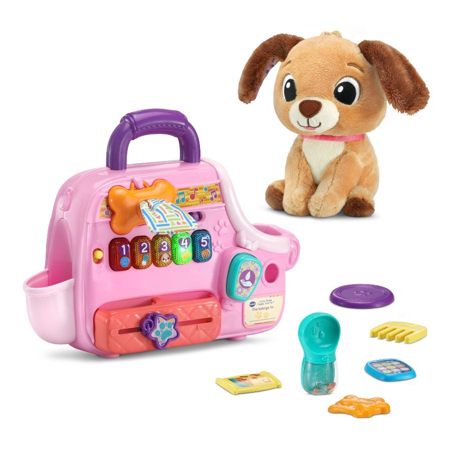 Cutie Paws Puppy Carrier Plush Electronic Pets with Accessories Included