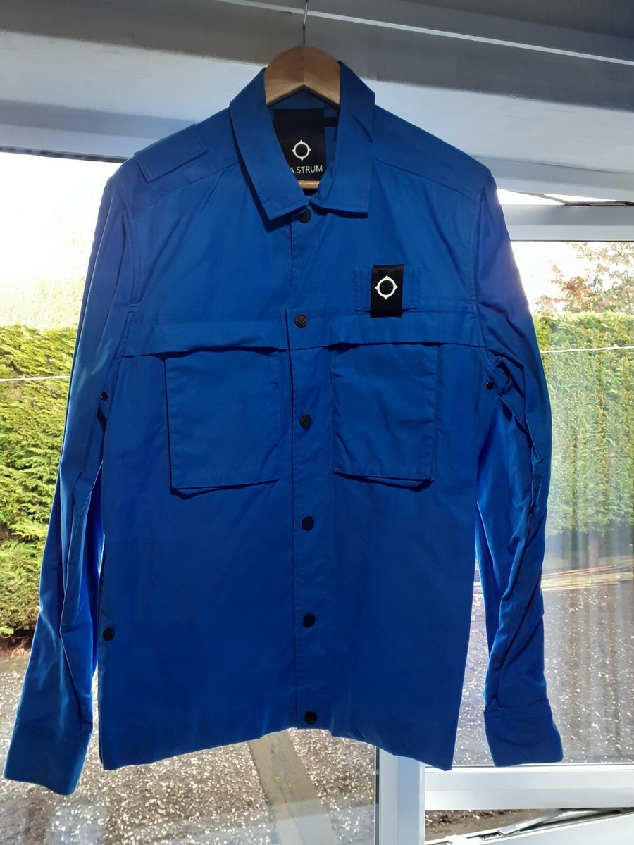 ma strum overshirt blue size medium UK
