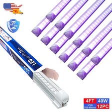 4FT 40W Black Light Bar T8 Linkable Ceiling Mount Fixture with US Plug DJ Party