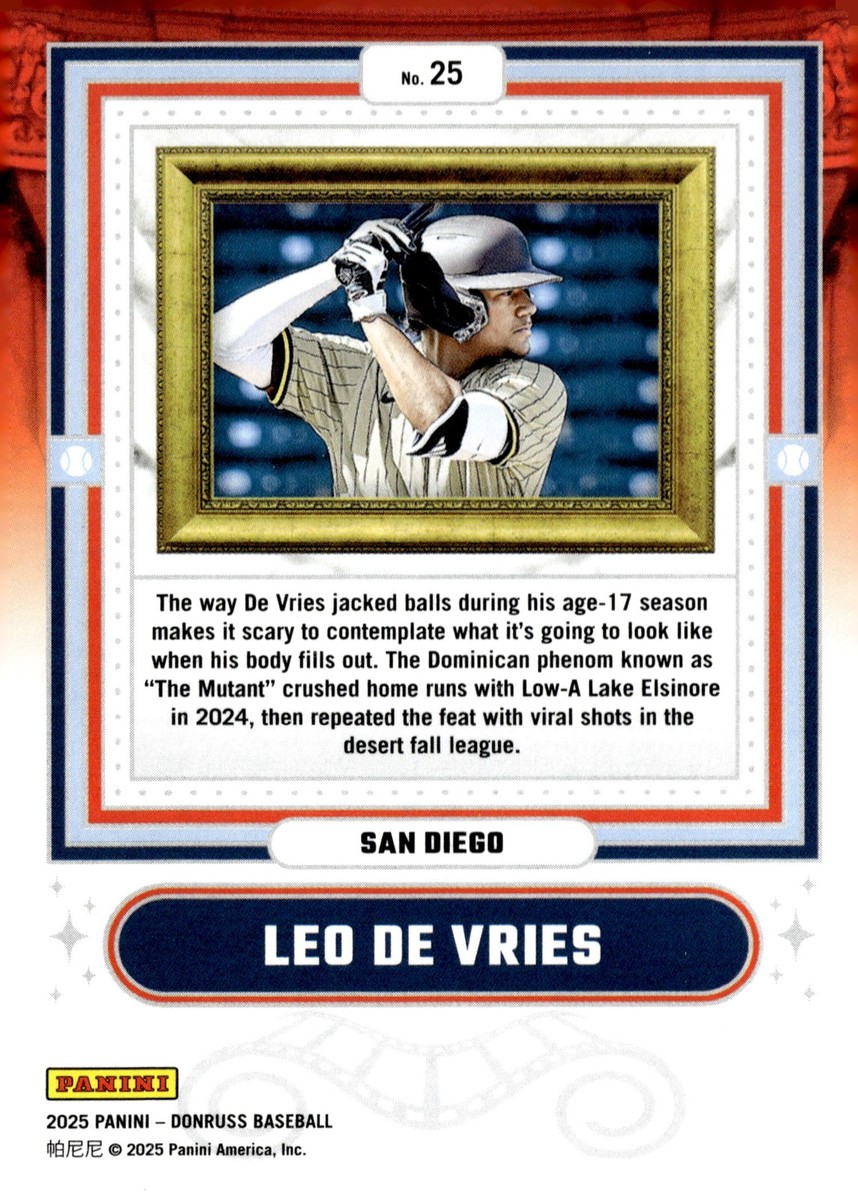 2025 Donruss #25 Leo De Vries Coming Attractions | eBay